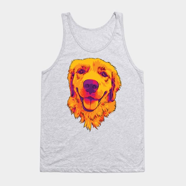 Sunshine Golden Retriever Tank Top by polliadesign